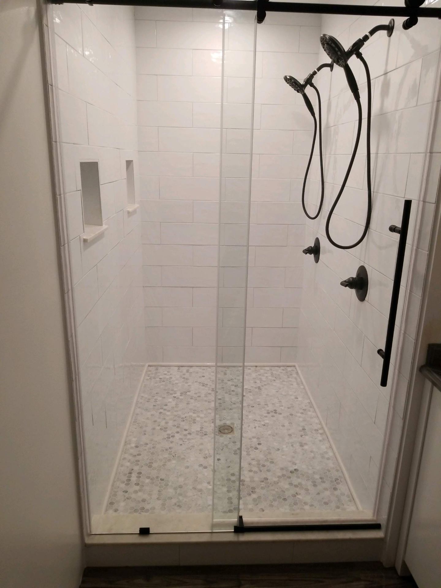 Spa-style master bath remodel in Atlanta — after